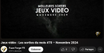 Vidéo sur les meilleures sorties de jeux pour le mois de novembre 2024  